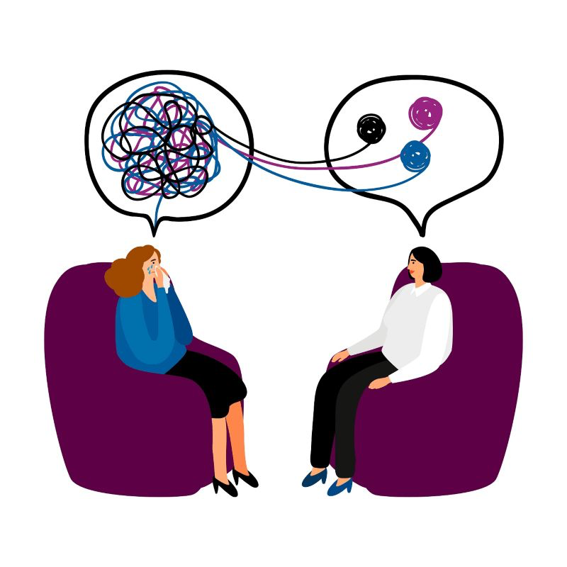 Ilustración de terapia psicológica